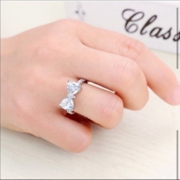 R-AS 925 Sterling Silver Filled Four Claw Ring Size 6 - Picture 9 of 14